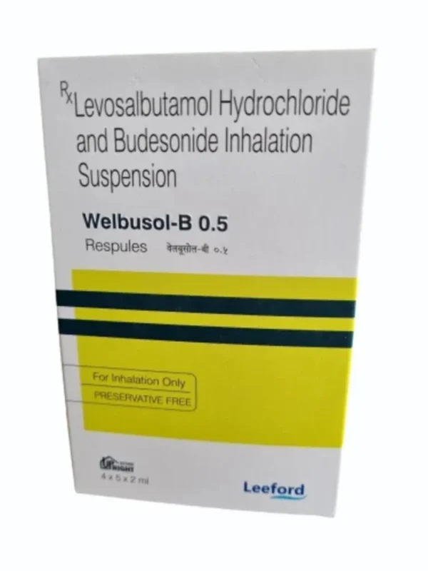  Welbusol B 0.5 Suspensiion Respules Levosalbutamol hydrocholride & Budesonide